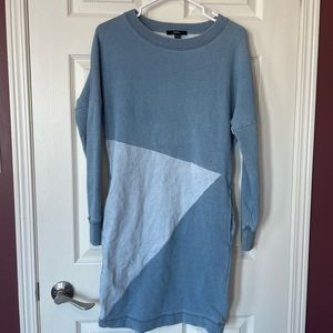 Diesel denim blue sweater dress - denim panels